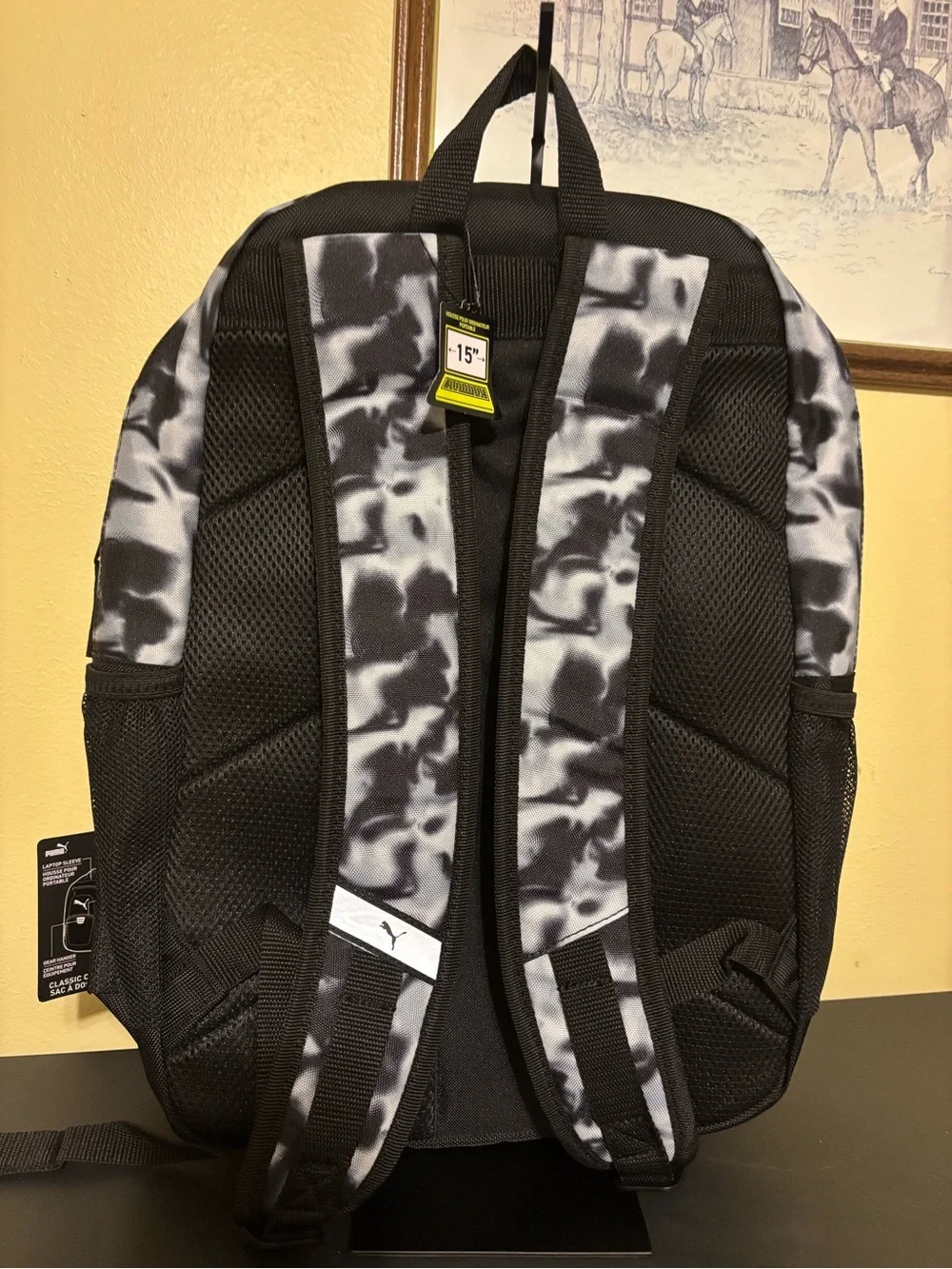 Puma Men’s Black & Gray Camouflage Print Backpack